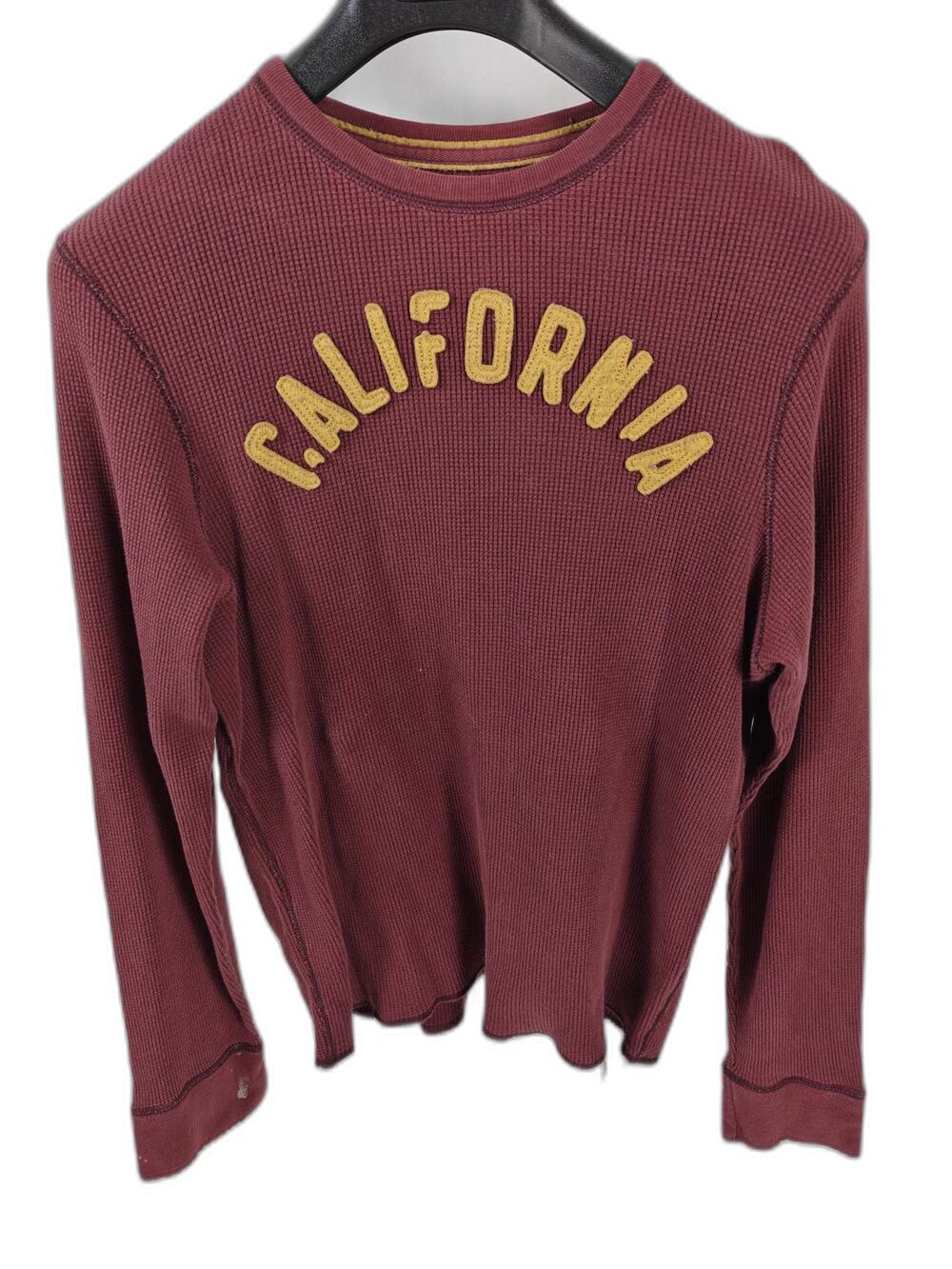 Men’s Hollister California Thermal Shirt Burgundy XL